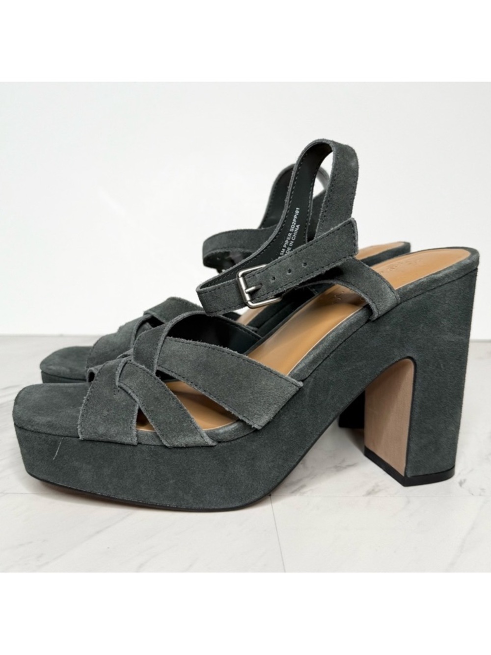 Splendid Piper Square Toe Platform Heeled Sandal 8 1/2 M